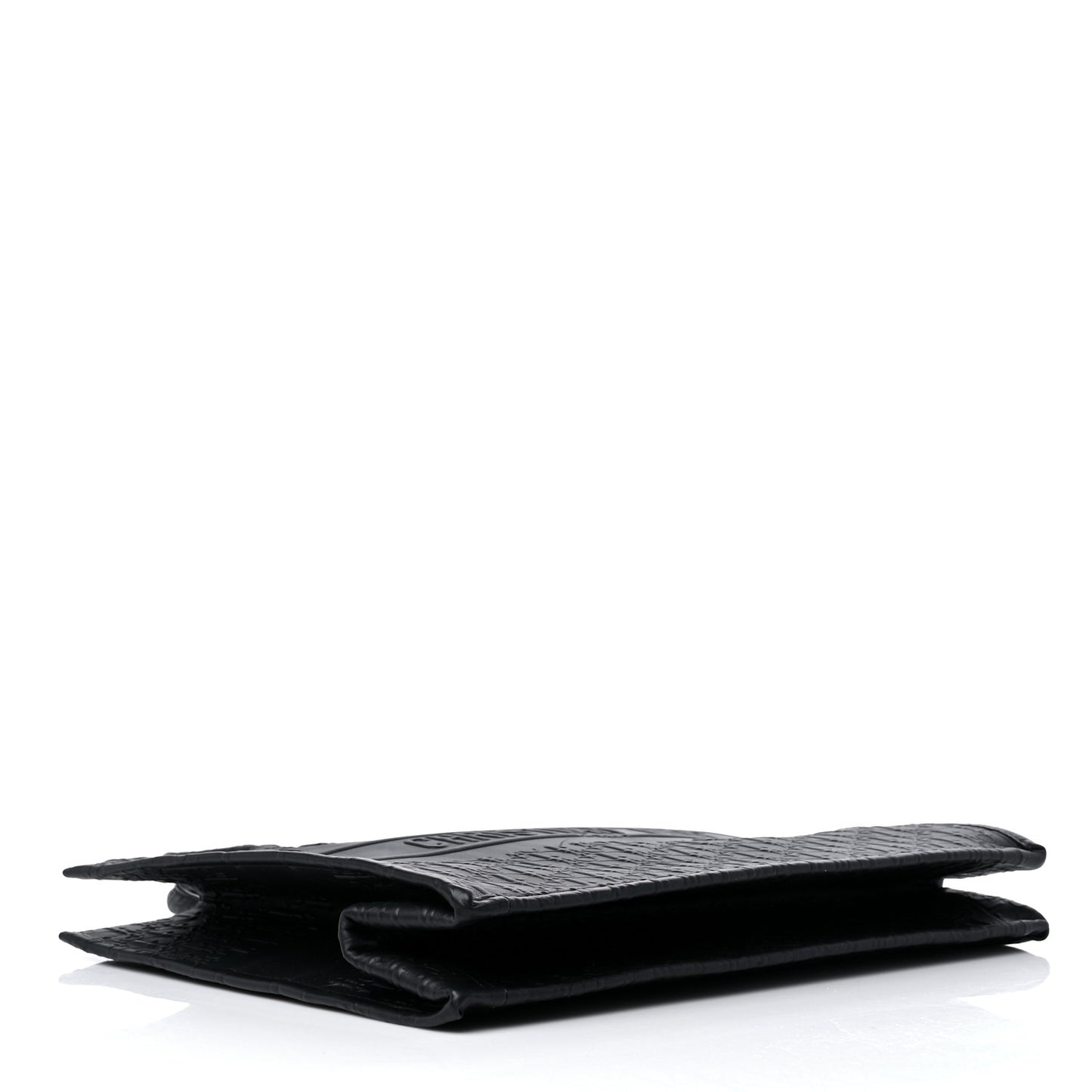 Oblique Calfskin Embossed Large Book Tote Black