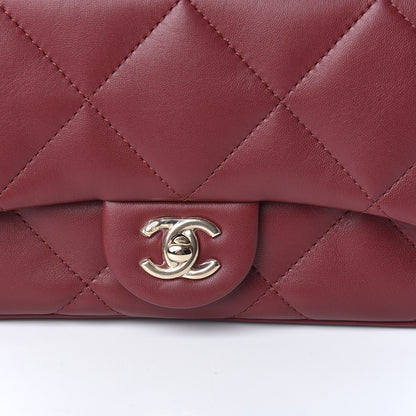 Chanel Lambskin Quilted Small Easy Carry Flap Burgundy 10 of 10