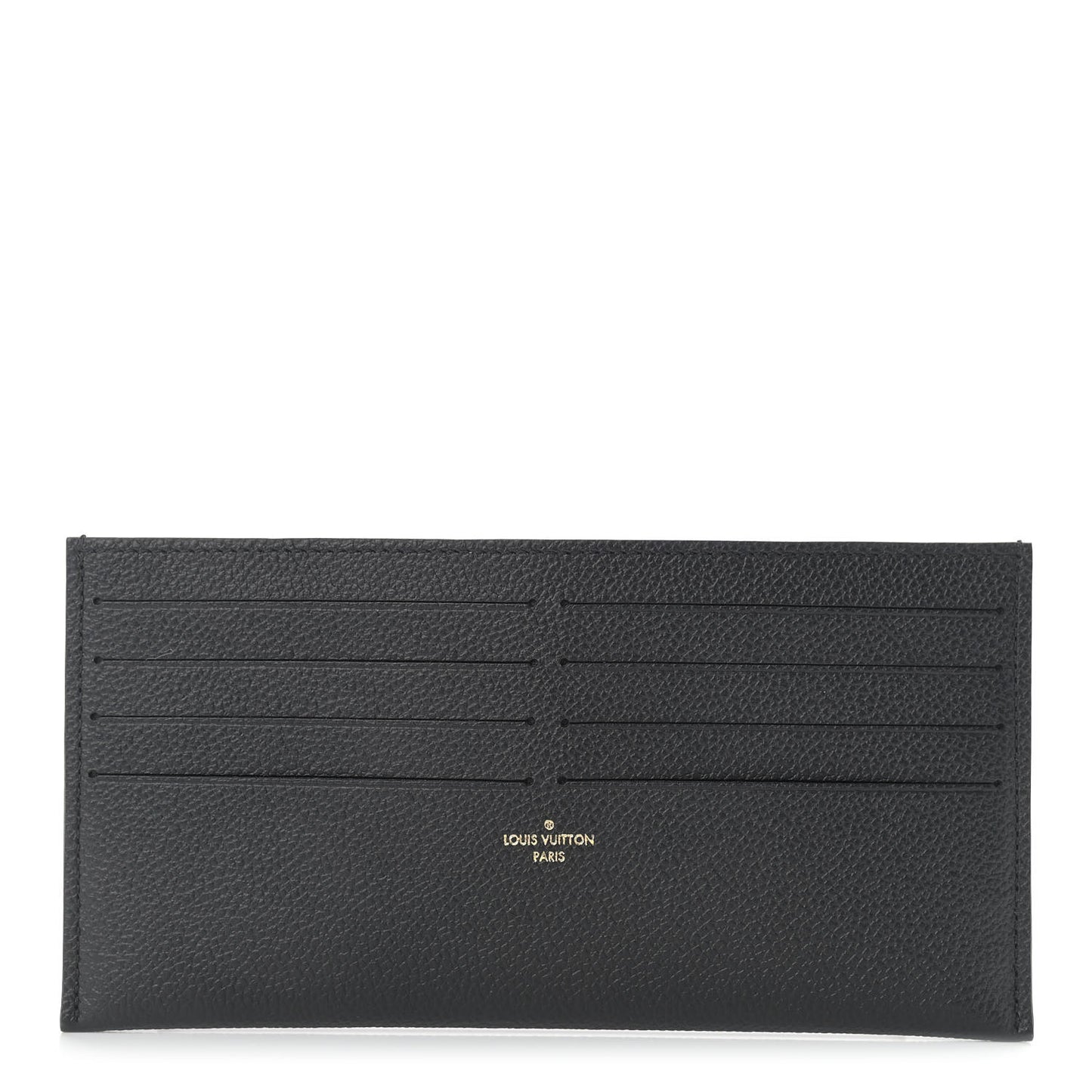 Calfskin Felicie Chain Wallet Card Holder Insert Black