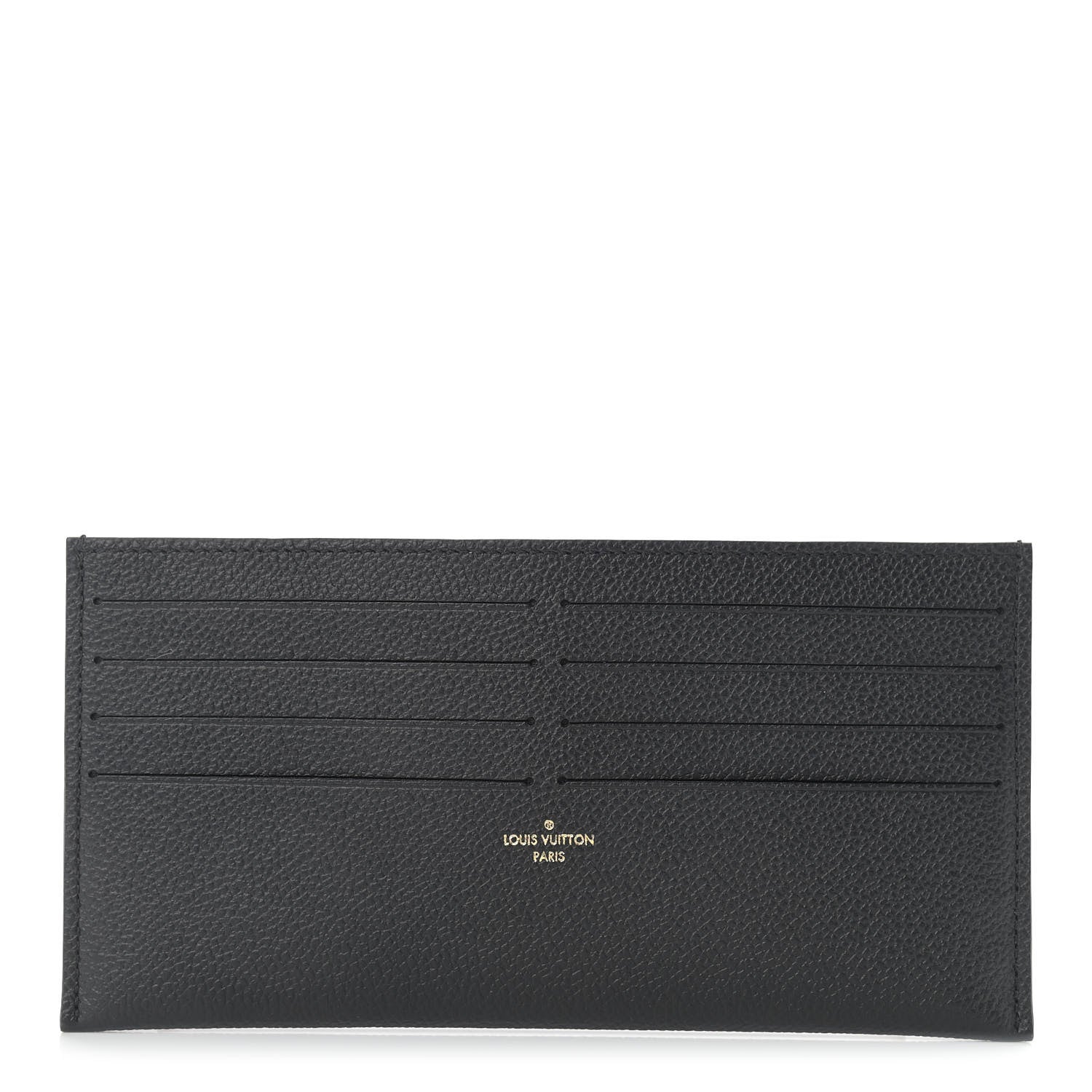 Louis Vuitton Calfskin Felicie Chain Wallet Card Holder Insert Black 1 of 6