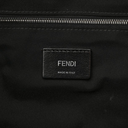 Fendi Nylon Vitello Liberty Vitello Dolce Monster Eyes Rounded Backpack Red Black 6 of 16