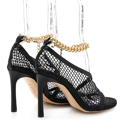 Bottega Veneta Mesh Nappa Chunky Chain Sandals 36.5 Black 5 of 12