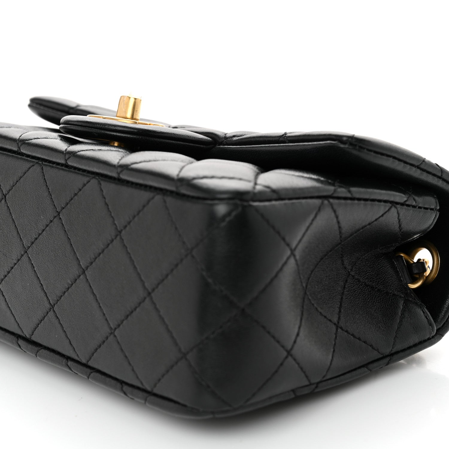 Chanel Lambskin Quilted Mini Rectangular Pearl Crush Flap Black 10 of 11