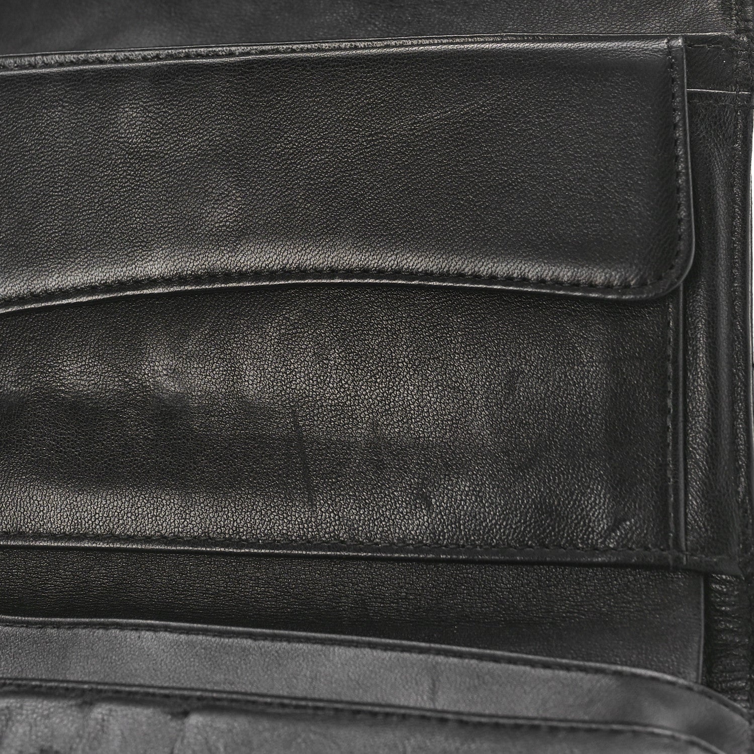 Chanel Lambskin Quilted Large Flap Wallet Black 7 of 13