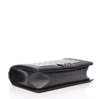 Chanel Calfskin Quilted New Medium Boy Flap So Black 4 of 13