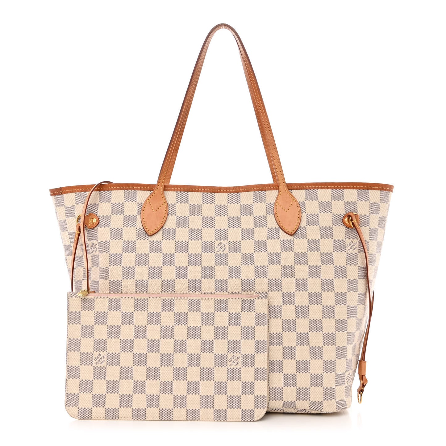 Damier Azur Neo Neverfull MM Rose Ballerine