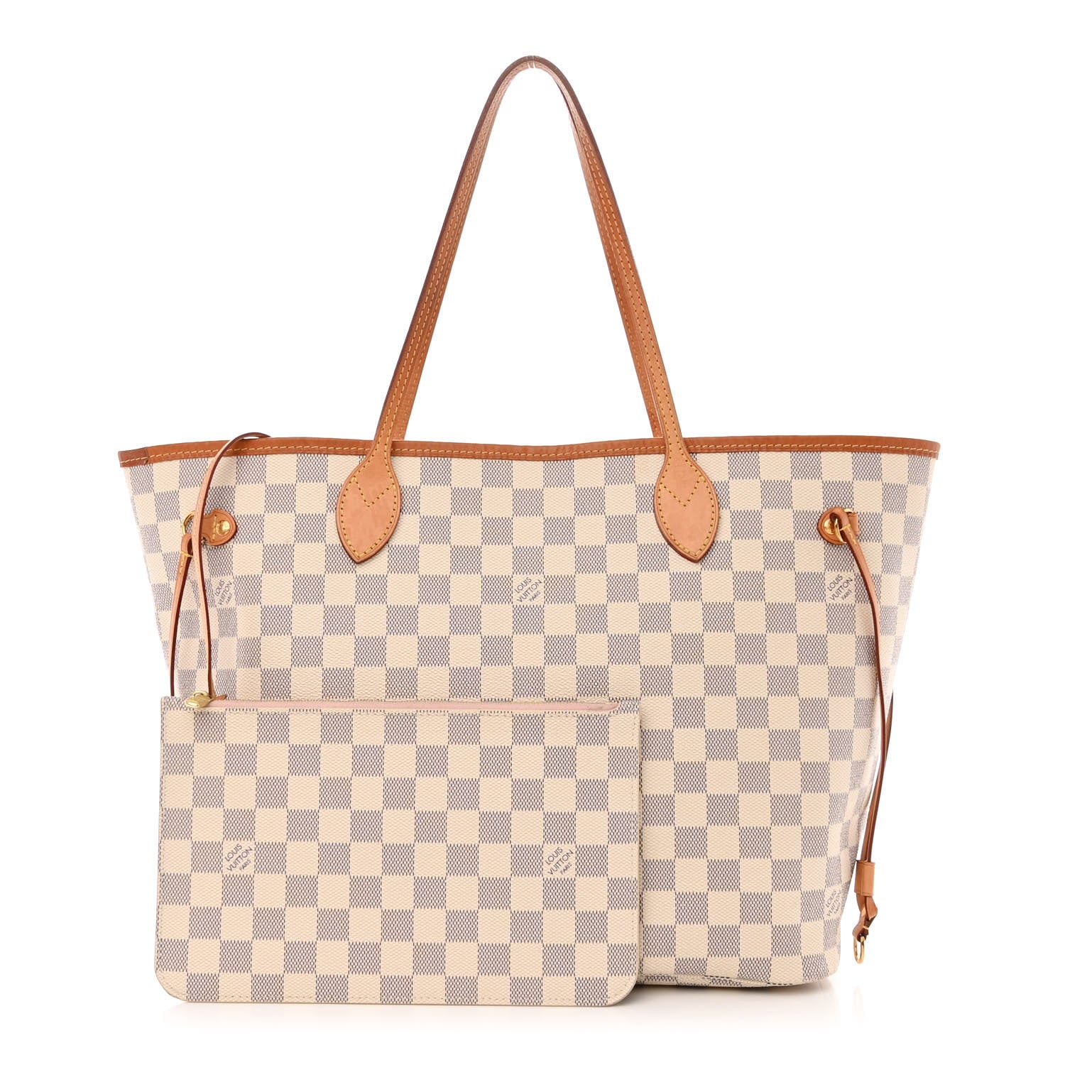 Louis Vuitton Damier Azur Neo Neverfull MM Rose Ballerine 1 of 15
