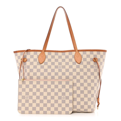 Louis Vuitton Damier Azur Neo Neverfull MM Rose Ballerine 1 of 15