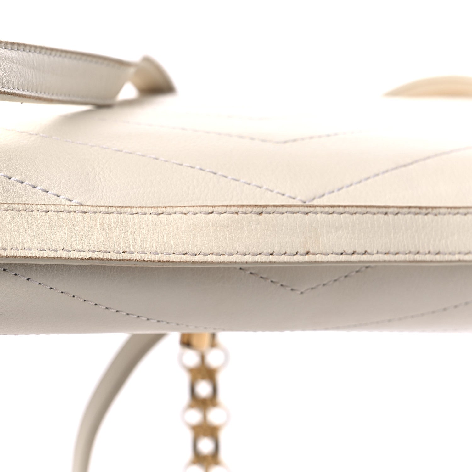 Chanel Calfskin Chevron Quilted Casual Trip Flap White 15 of 15