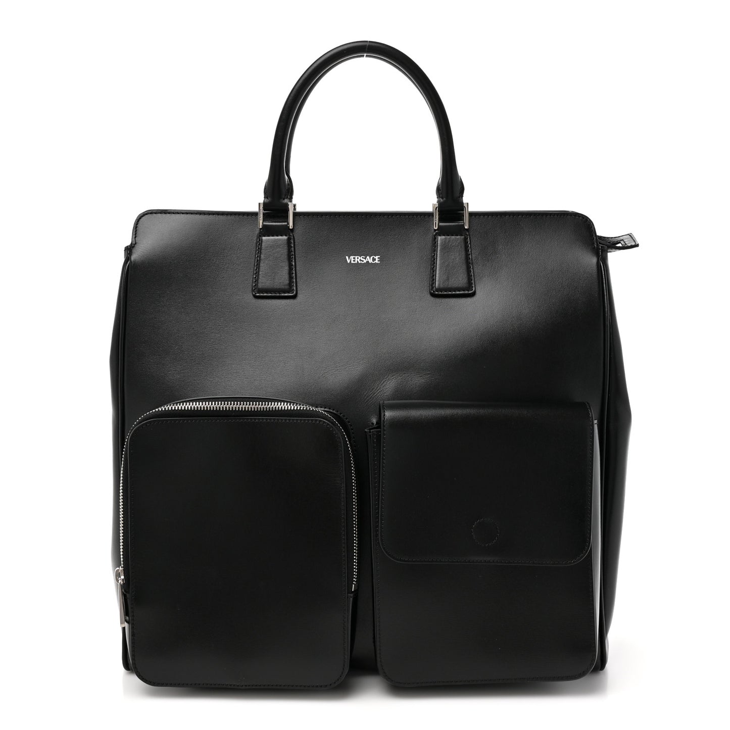 Calfskin Cargo Tote Black