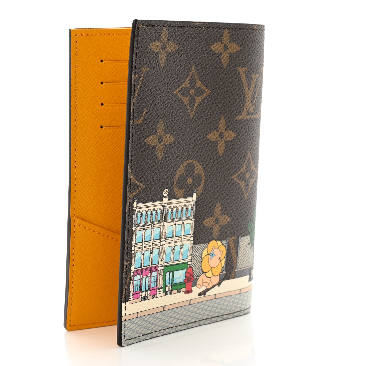 Louis Vuitton Monogram 2022 Christmas Animation New York Soho Passport Cover Yellow 3 of 6
