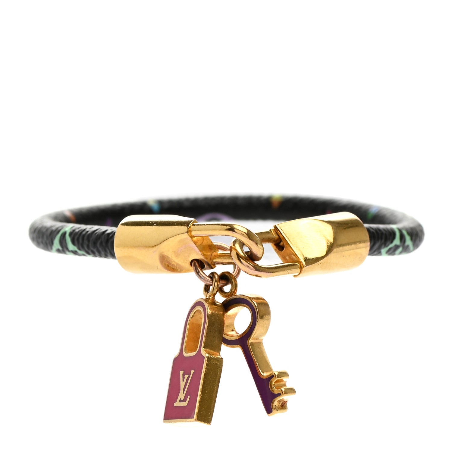 Louis Vuitton Monogram Multicolor Luck It Bracelet 19 Black 1 of 6
