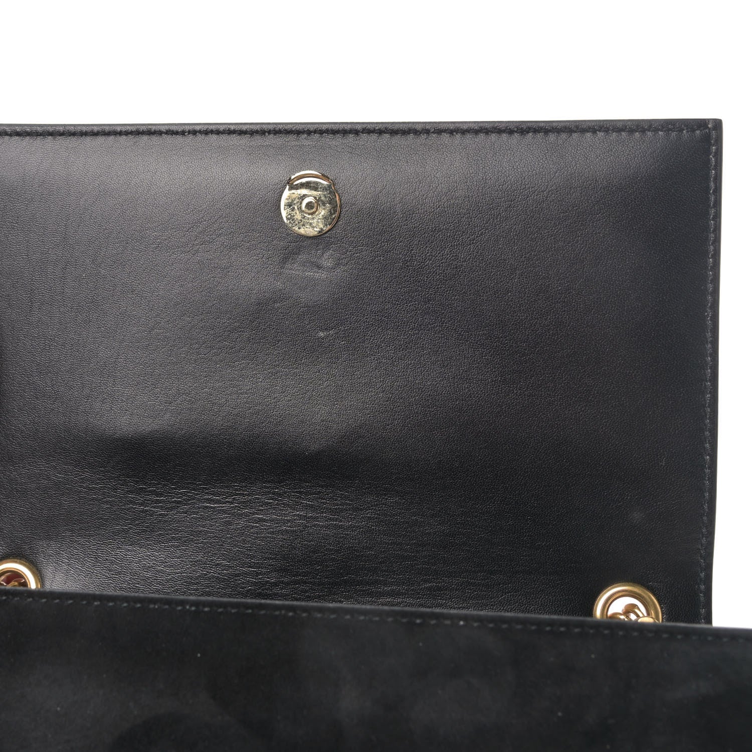Saint Laurent Suede Small Classic Monogram Palm Tree Kate Satchel Black 5 of 5