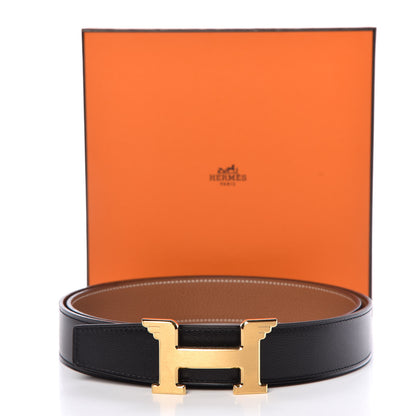 Hermes 135 Togo 32mm Pegase H Belt 105 Black Gold 9 of 9