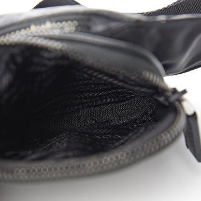 Prada Tessuto Nylon Saffiano Marsupio Triple Pocket Belt Bag Black 9 of 12