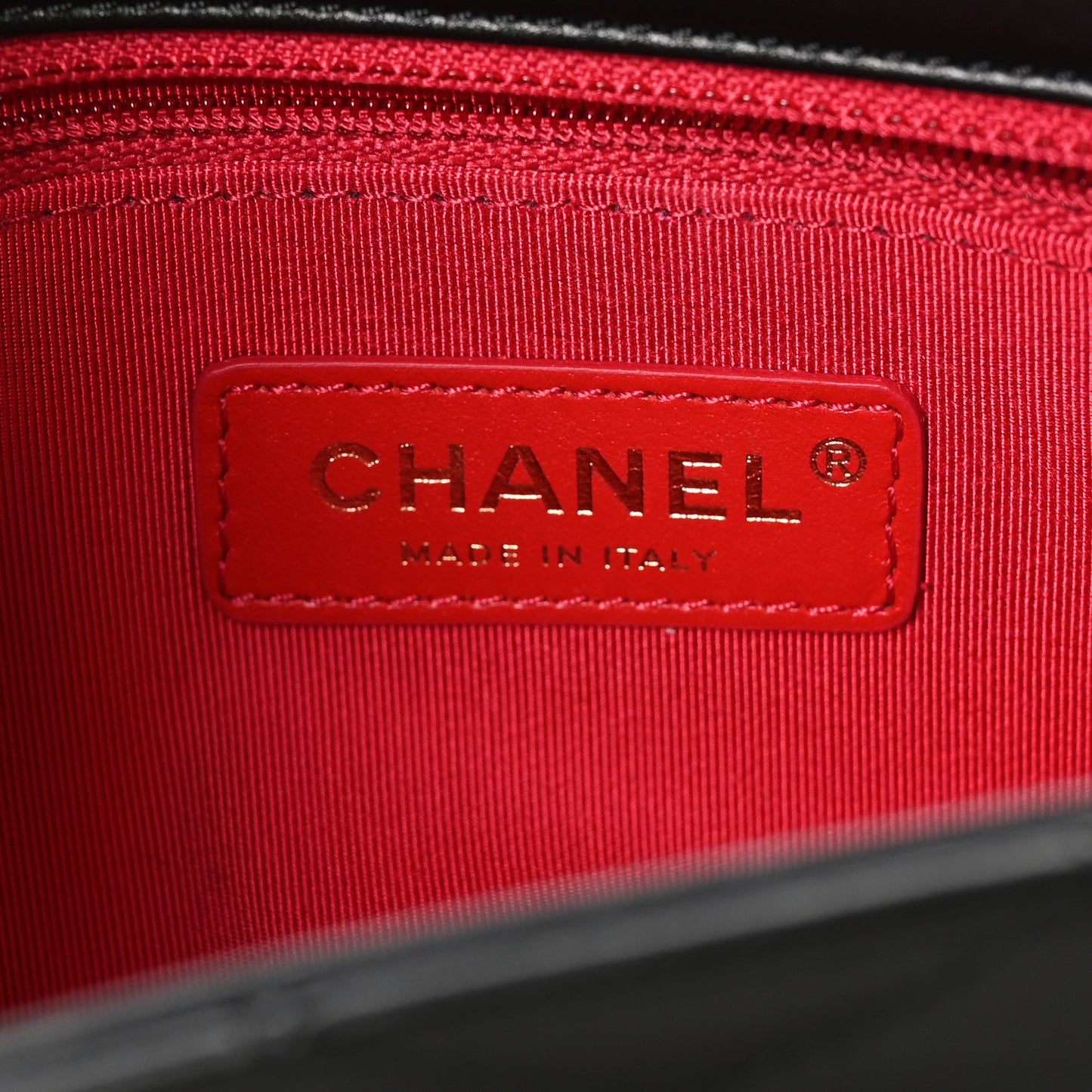 Calfskin Quilted Small Enchained Flap Black
