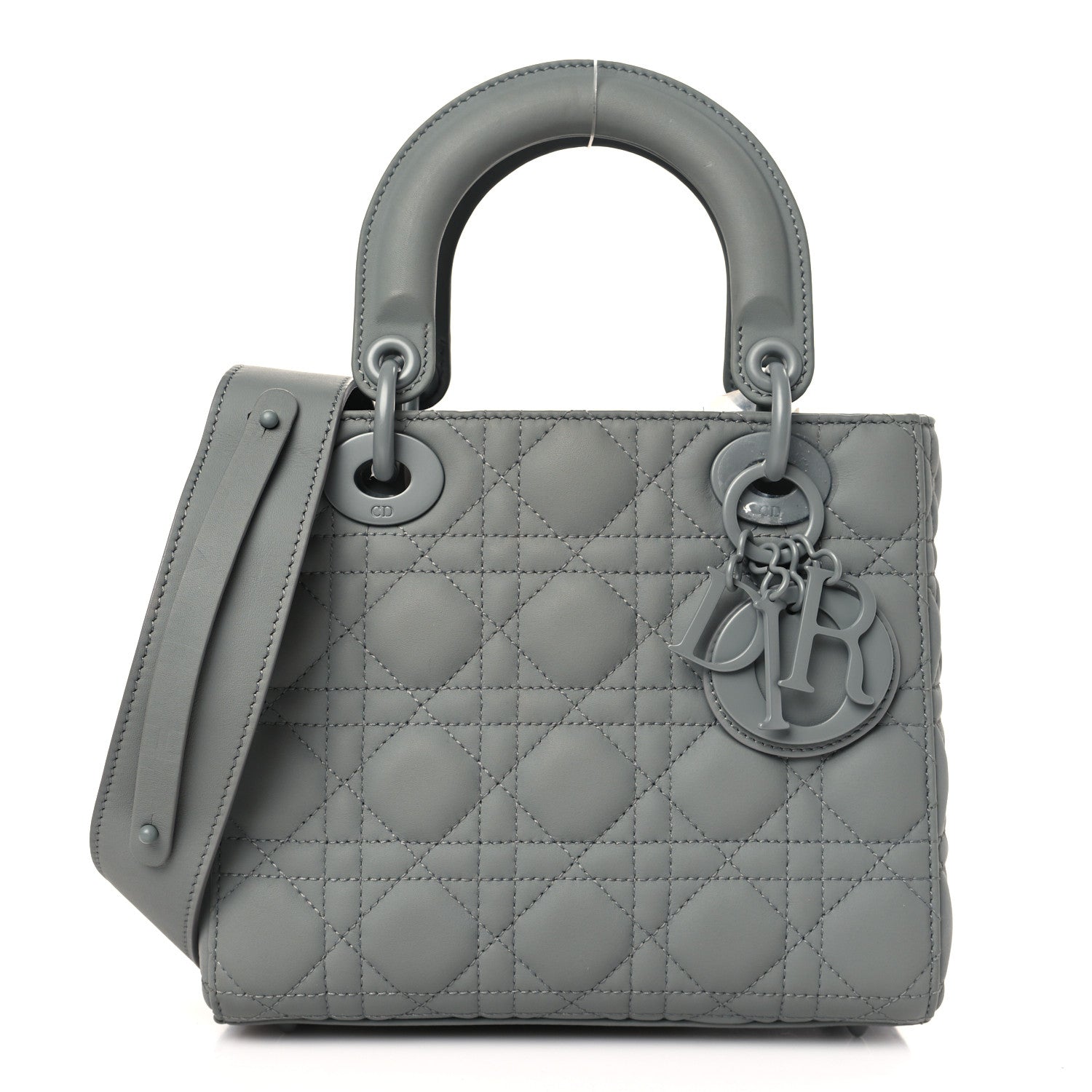Christian Dior Ultra Matte Calfskin Cannage Small My ABCDior Lady Dior Gray 1 of 9