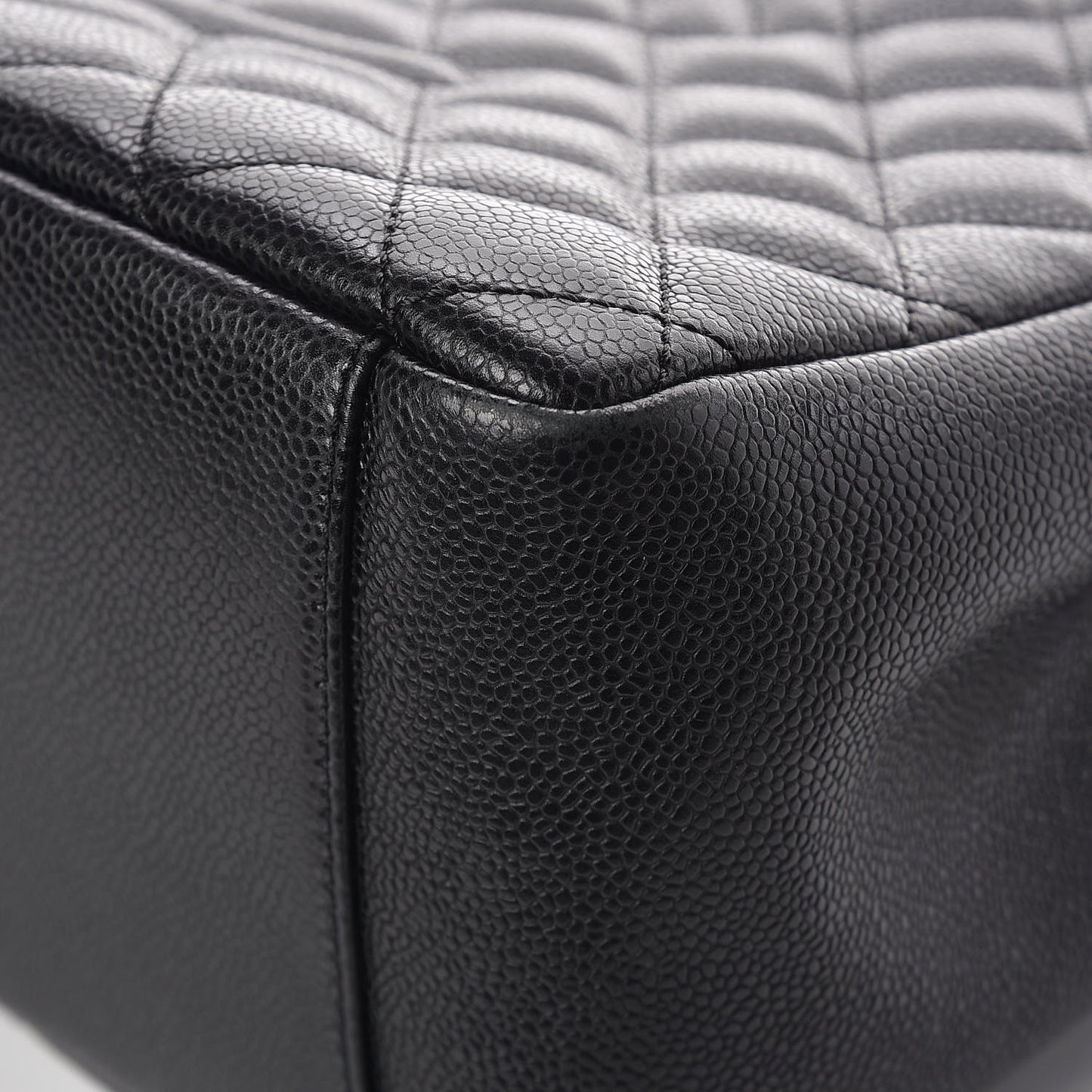 Caviar Quilted Grand Shopping Tote GST Black