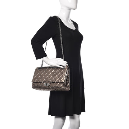 Chanel Metallic Aged Calfskin Quilted 2.55 Reissue 228 Flap Pewter 2 of 12