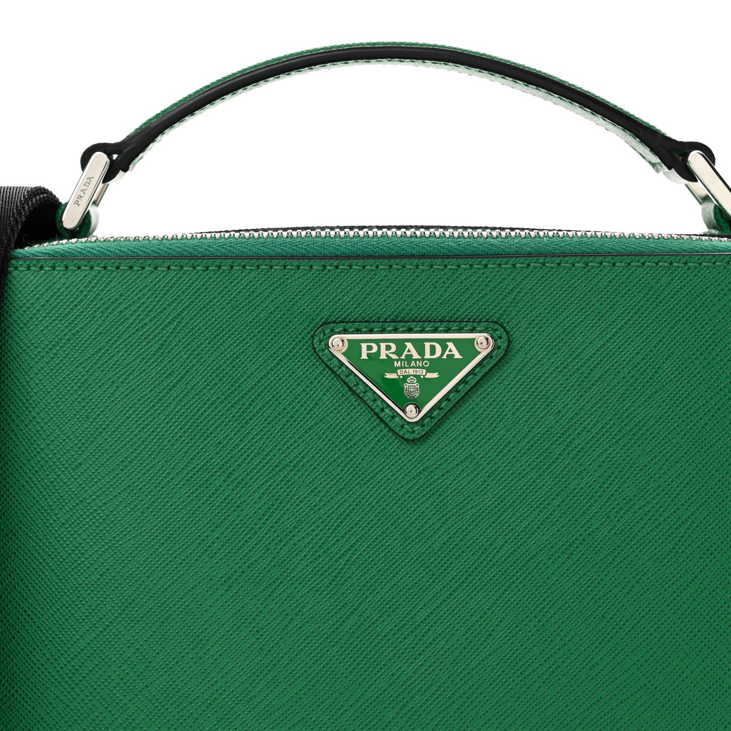 Prada Saffiano Travel Medium Brique Crossbody Bag Mango 8 of 11