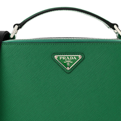 Prada Saffiano Travel Medium Brique Crossbody Bag Mango 8 of 11