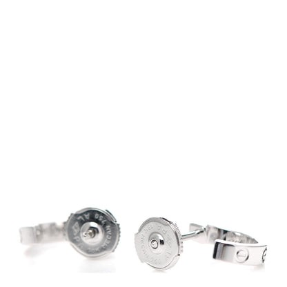 Cartier 18K White Gold Small LOVE Hoop Earrings 3 of 4