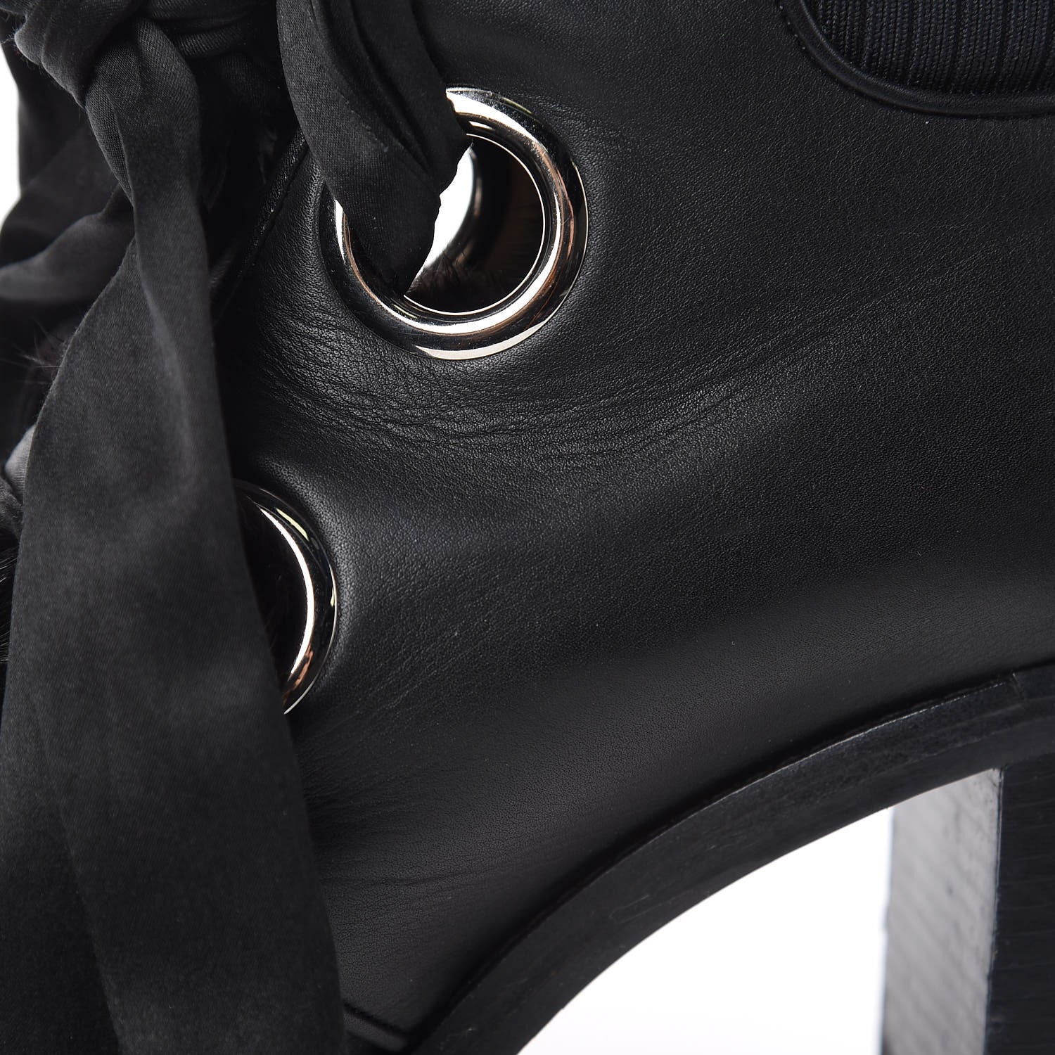 Christian Louboutin Calfskin Mink Jenny From the Alps 70 Ankle Boots 37 Black 11 of 13