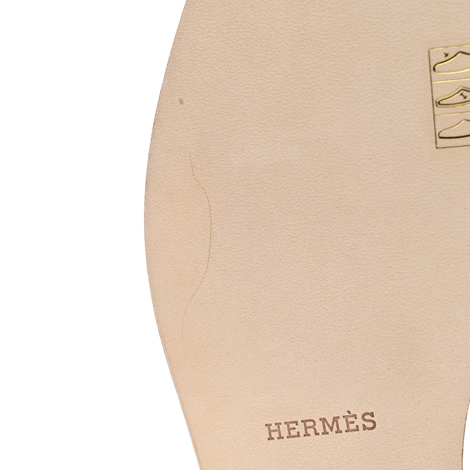 Hermes Box Calfskin Oran Sandals 37 White 9 of 9