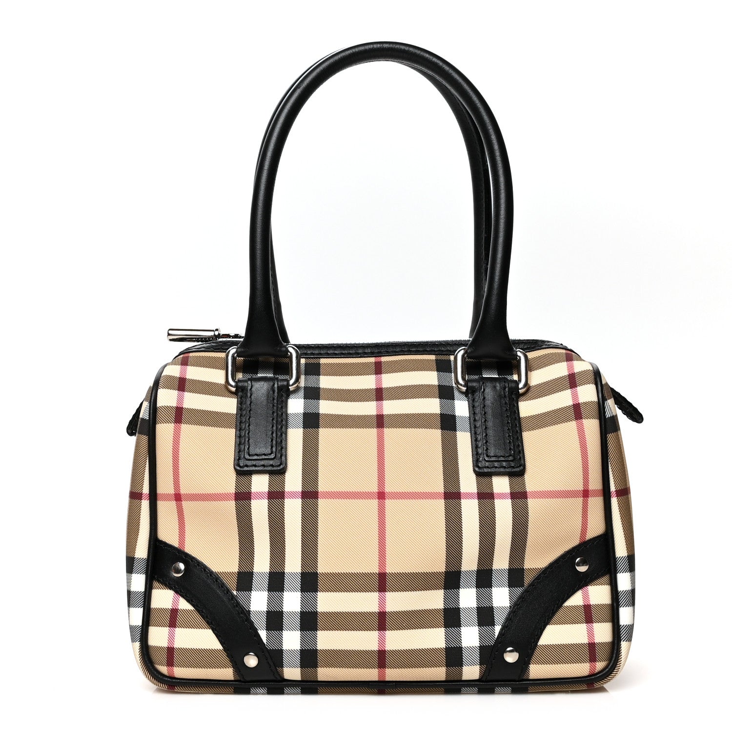 Burberry House Check Studded Satchel Black 1 of 10