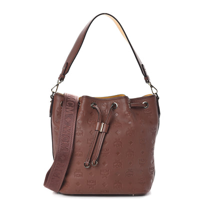 MCM Calfskin Ottomar Monogram Essential Bucket Brown 1 of 9