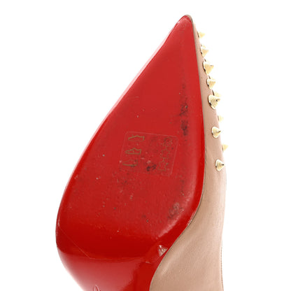 Christian Louboutin Nappa Spikyshell 100 Pumps 38.5 Nude Gold 10 of 14