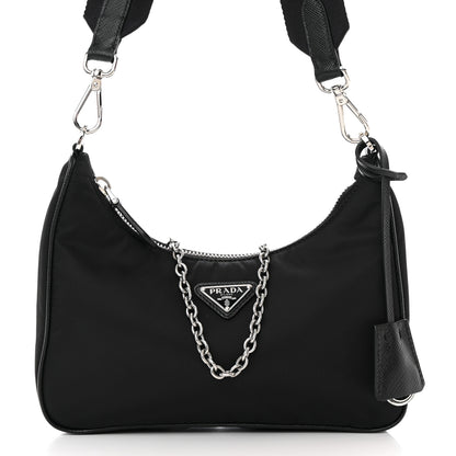 Prada Nylon Re-Edition 2005 Shoulder Bag Black 10 of 15