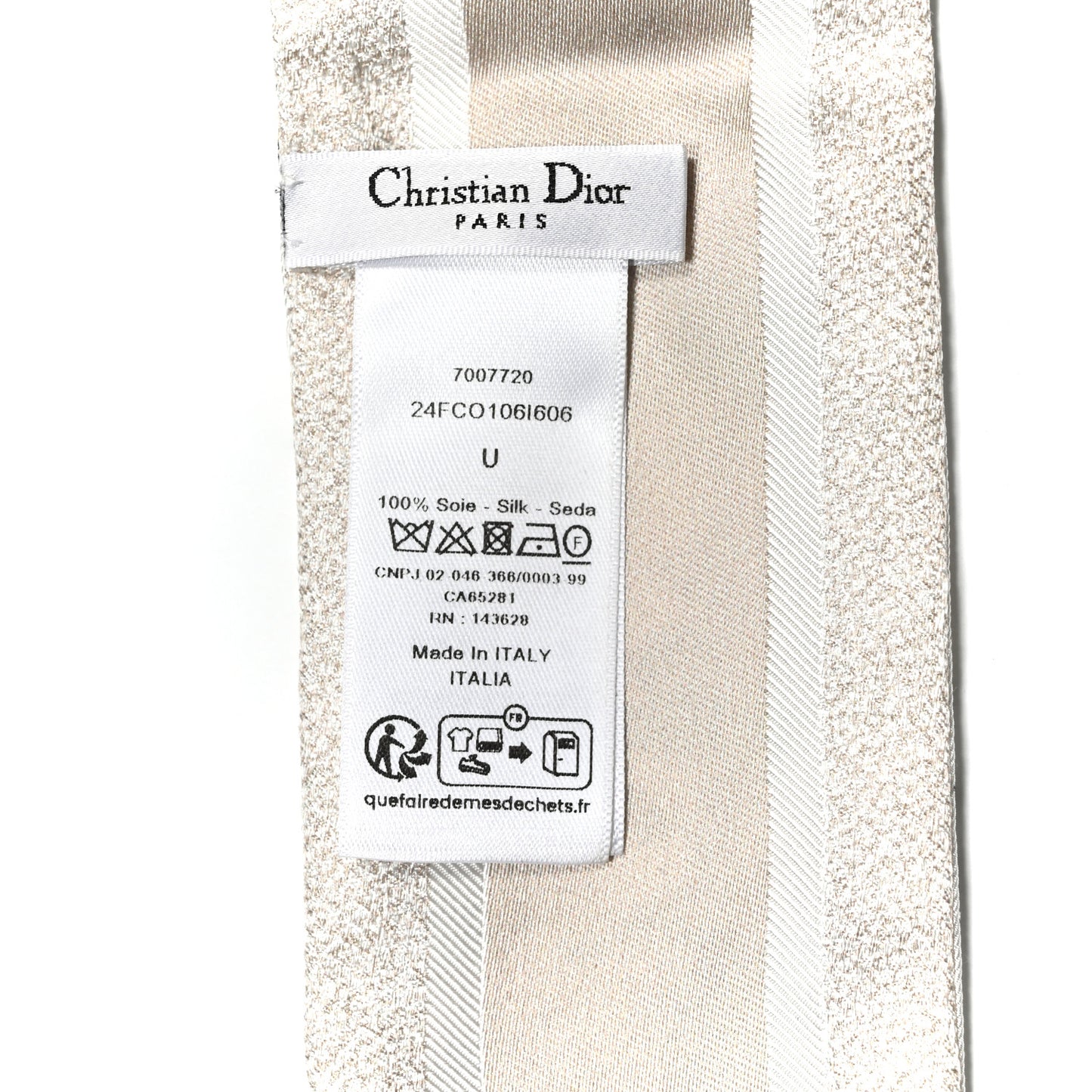 Silk Twill D-Floral Mitzah Scarf White Multicolor
