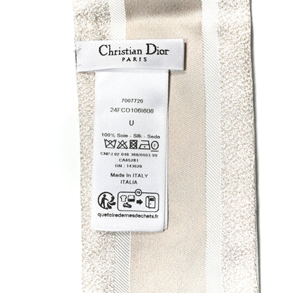 Christian Dior Silk Twill D-Floral Mitzah Scarf White Multicolor 2 of 3