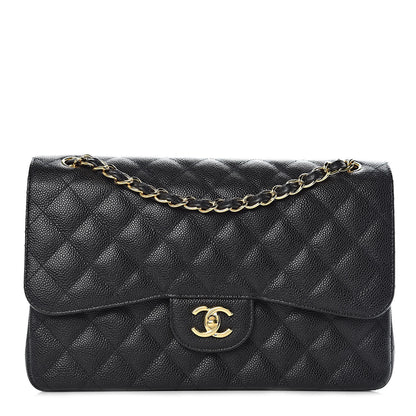 Chanel Caviar Quilted Jumbo Double Flap Black 1 of 10