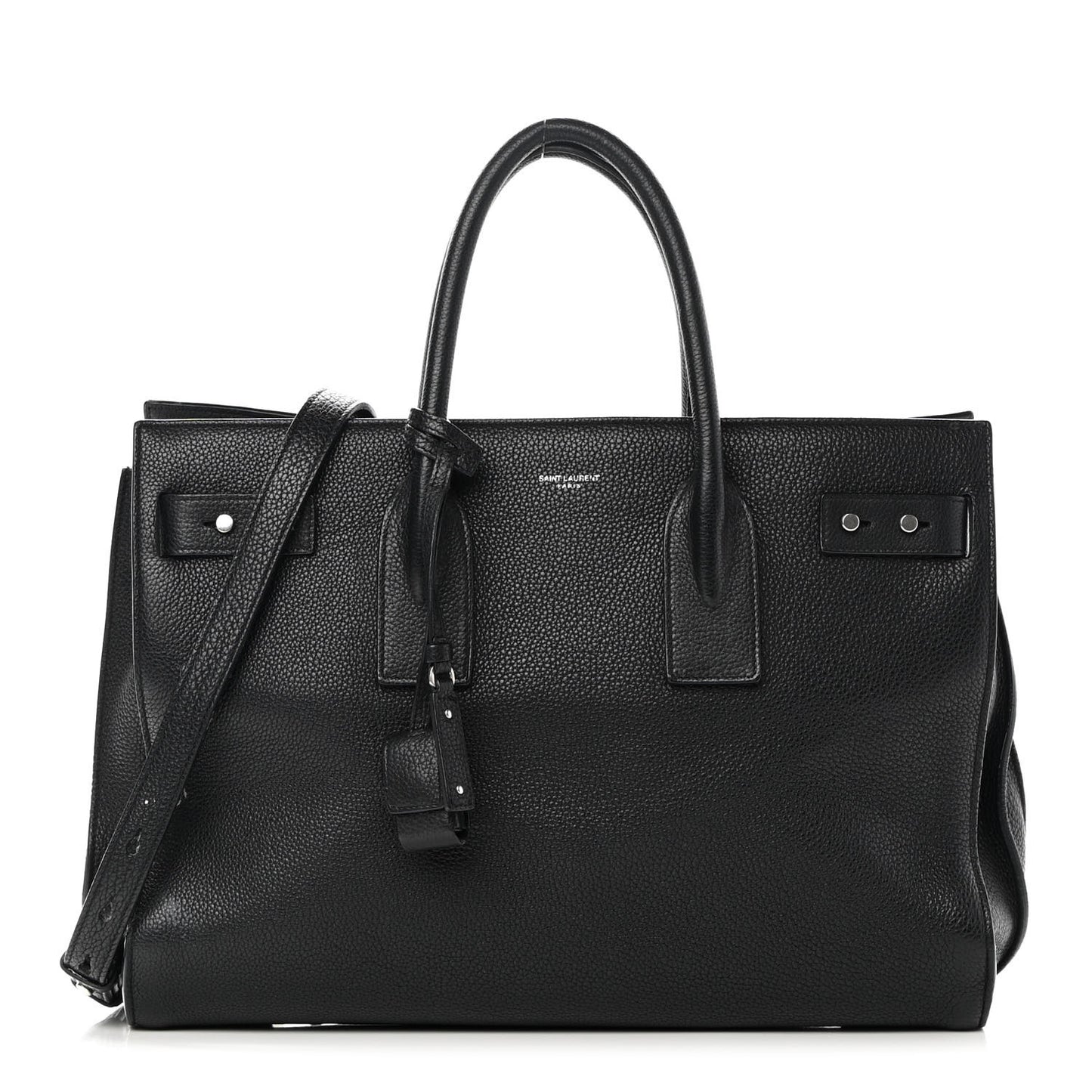 Grained Calfskin Medium Souple Sac De Jour Black
