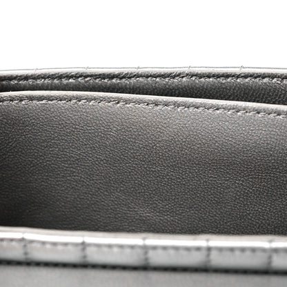Celine Laminated Calfskin Quilted Medium C Bag Silver 10 of 10