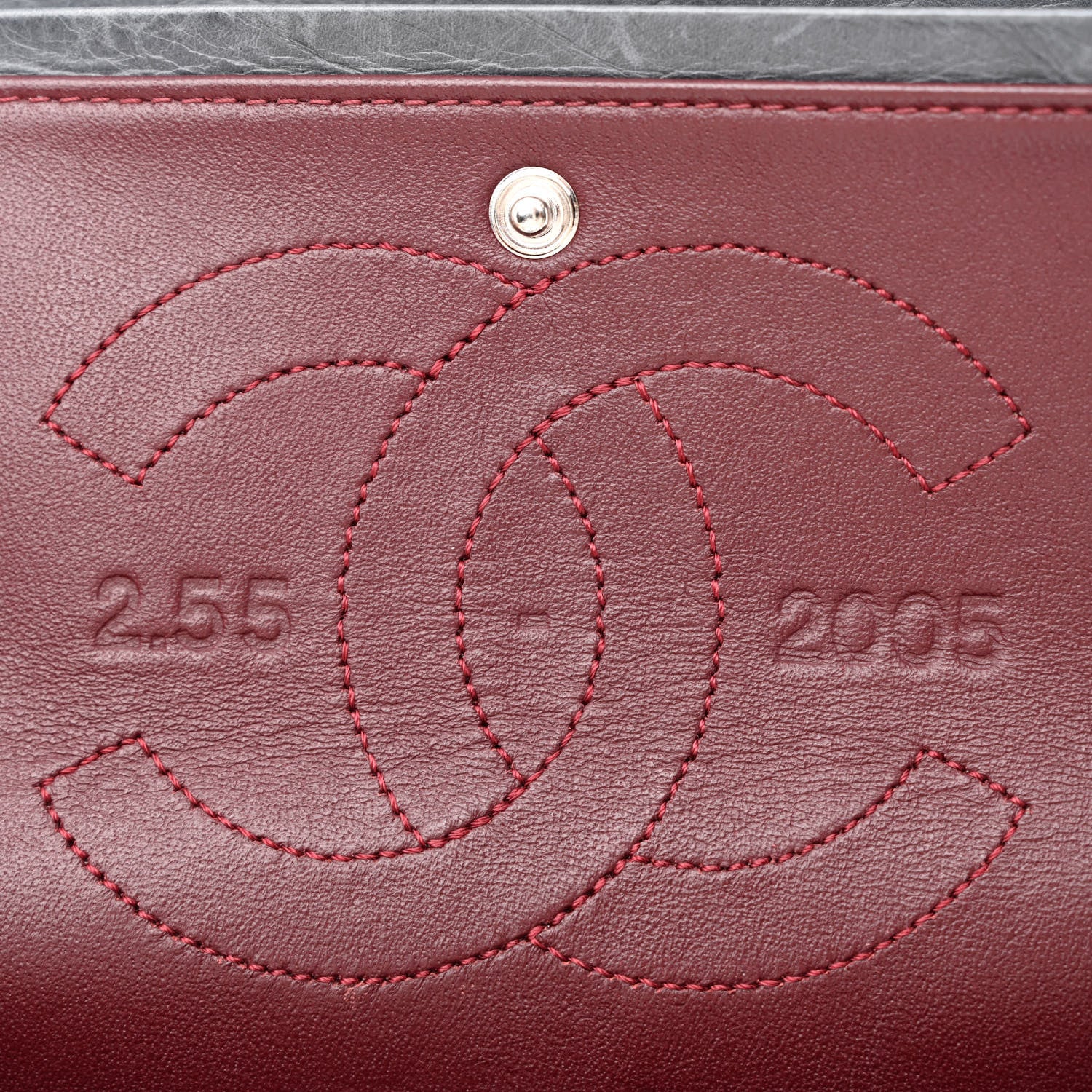 Chanel Aged Calfskin Quilted 50th Anniversary 2.55 Reissue Flap 226 Grey 6 of 15