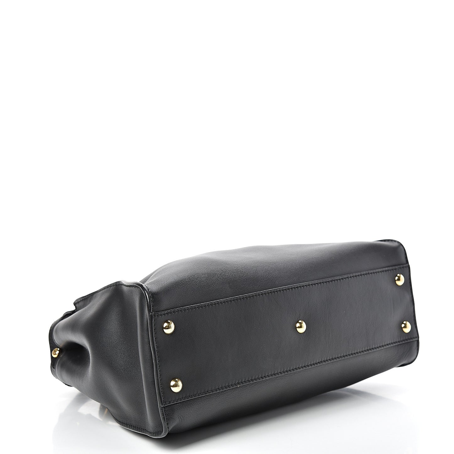 Vitello Seta Shiny Nappa Medium Peekaboo Iconic Satchel Black