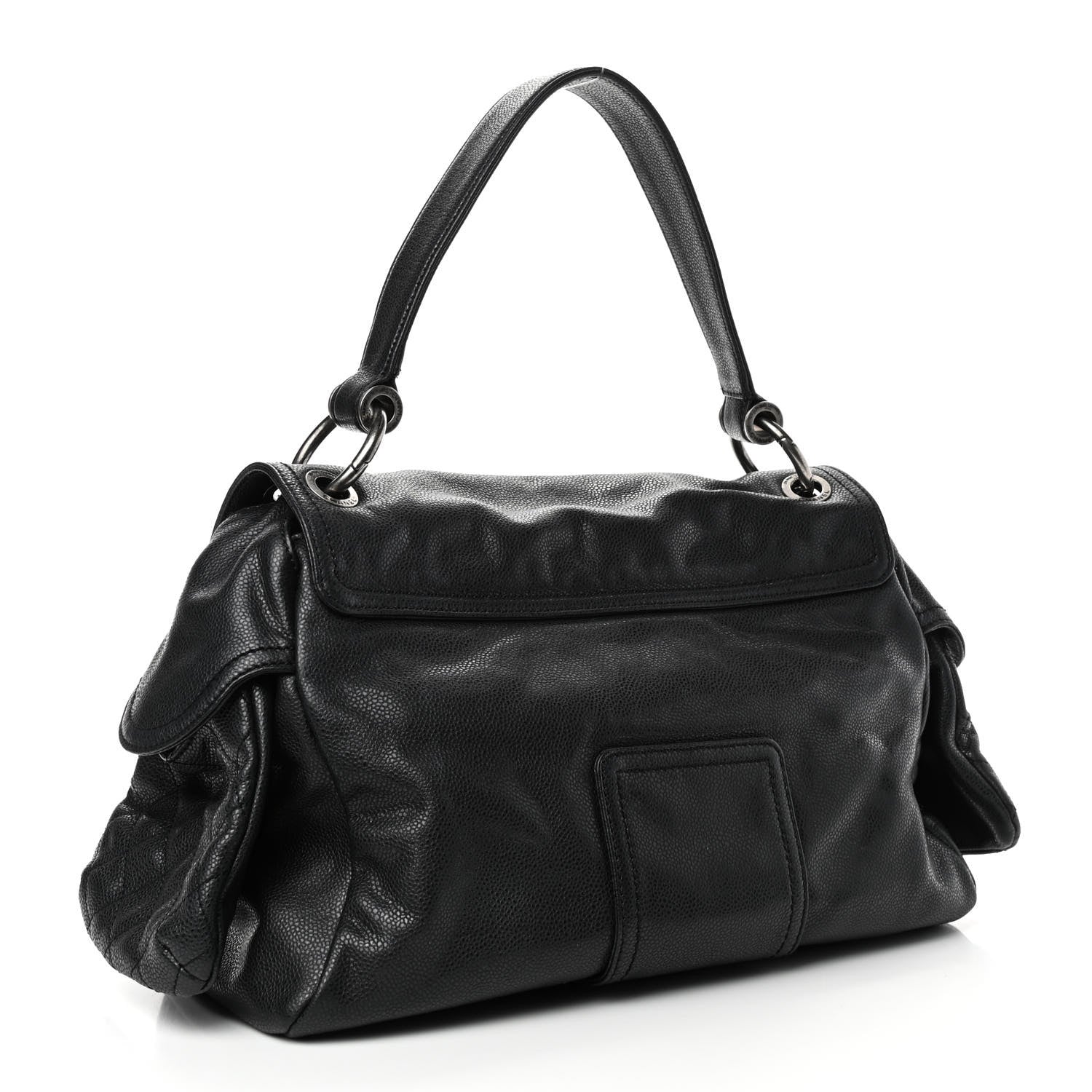 Chanel Caviar Quilted Mademoiselle Satchel Black 2 of 4