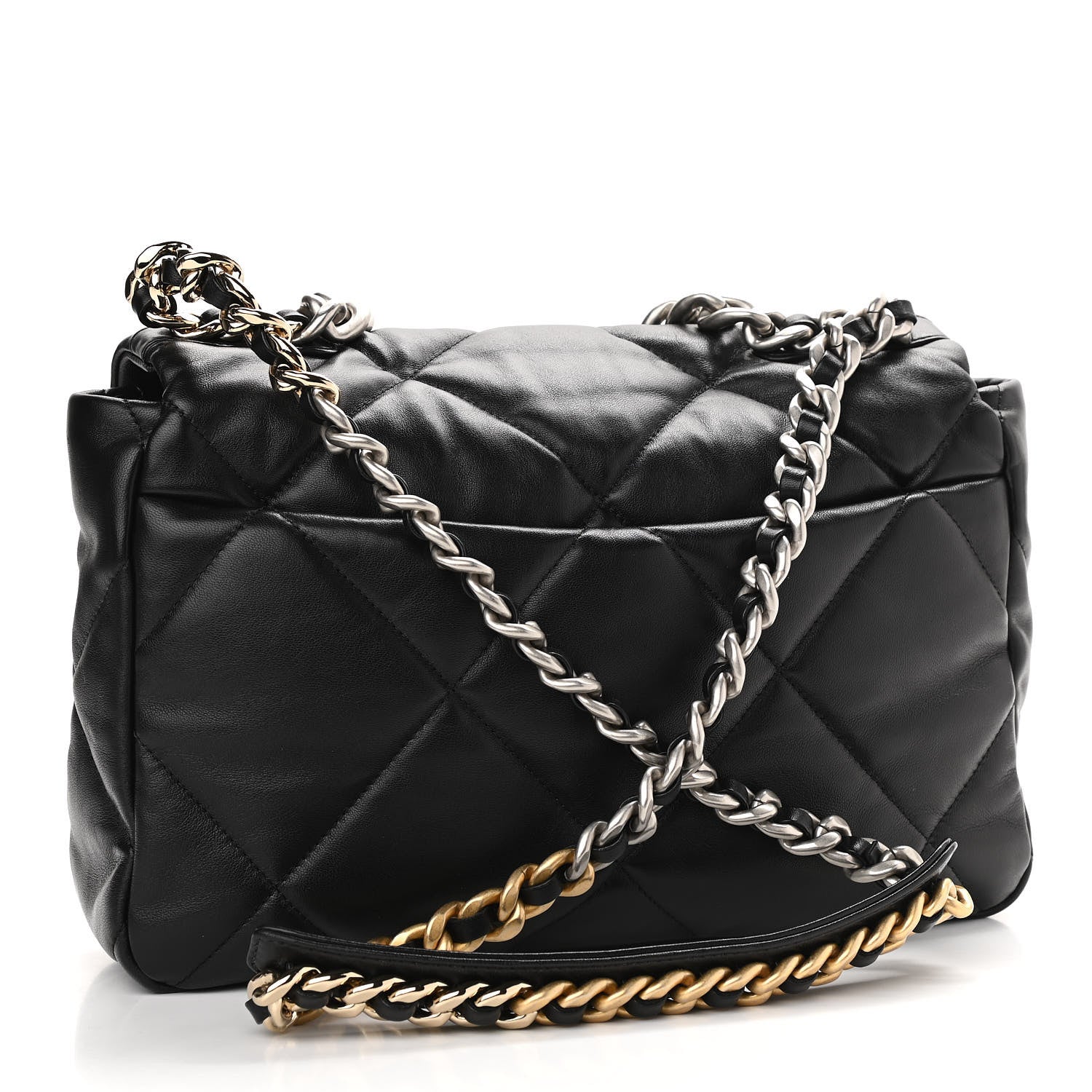 Chanel Lambskin Quilted Large Chanel 19 Flap Black 2 of 9