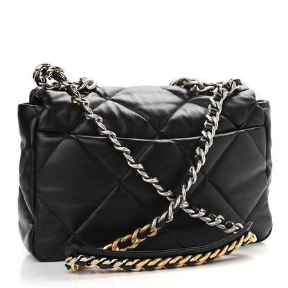 Chanel Lambskin Quilted Large Chanel 19 Flap Black 2 of 9