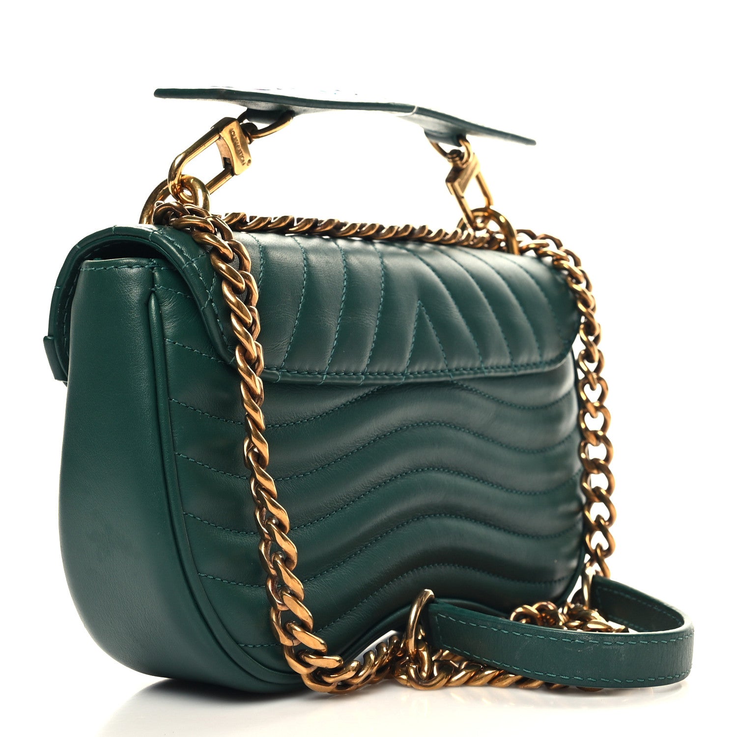 Louis Vuitton Calfskin New Wave Chain PM Emerald 3 of 10