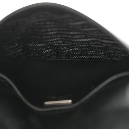 Prada Spazzolato Cleo Flap Shoulder Bag Black 5 of 12
