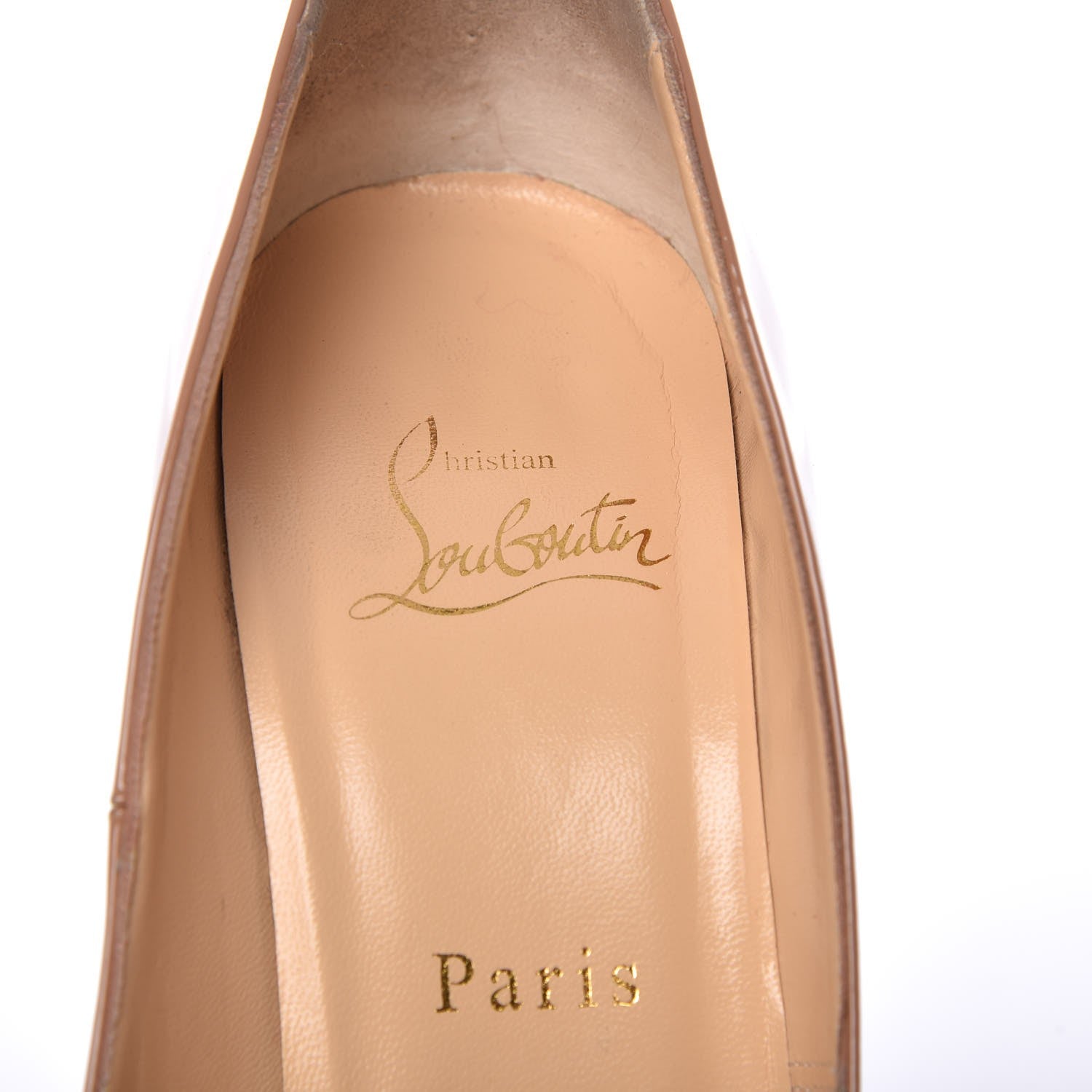 Christian Louboutin Patent Bianca 140 Pumps 37.5 Nude 10 of 15