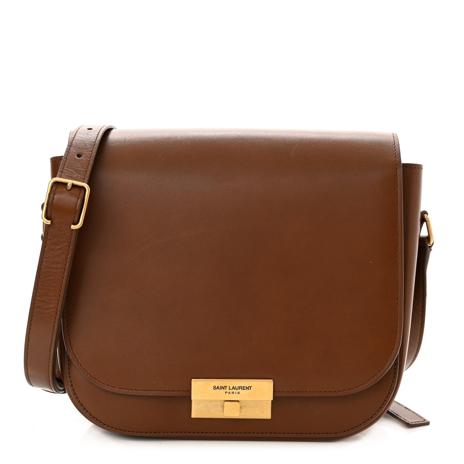 Saint Laurent Calfskin Betty Messenger Deep Moka 1 of 10