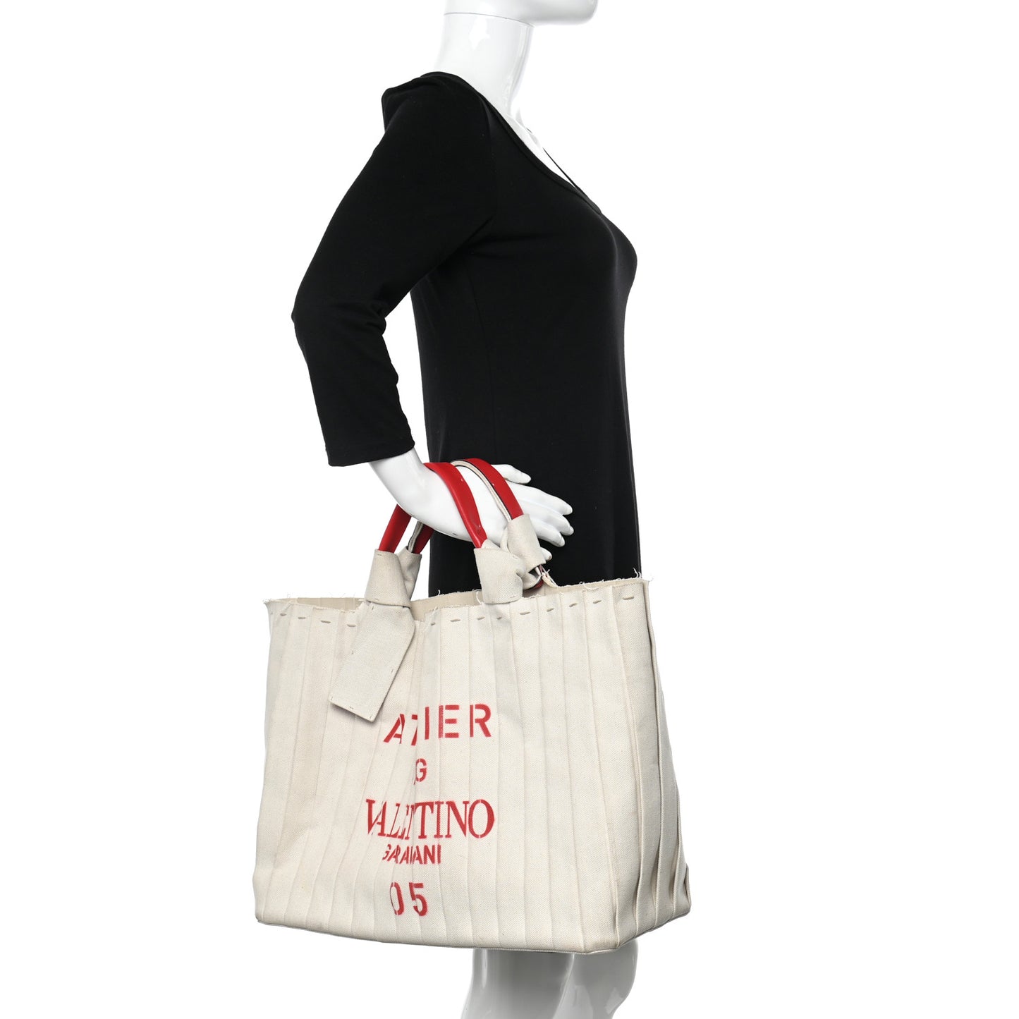 Canvas Atelier 05 Plisse Edition Medium Tote Bag Naturale