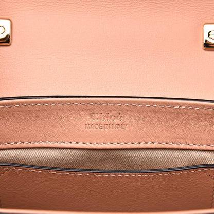 Chloe Calfskin Crocodile Embossed Mini C Double Carry Milky Orange 6 of 8
