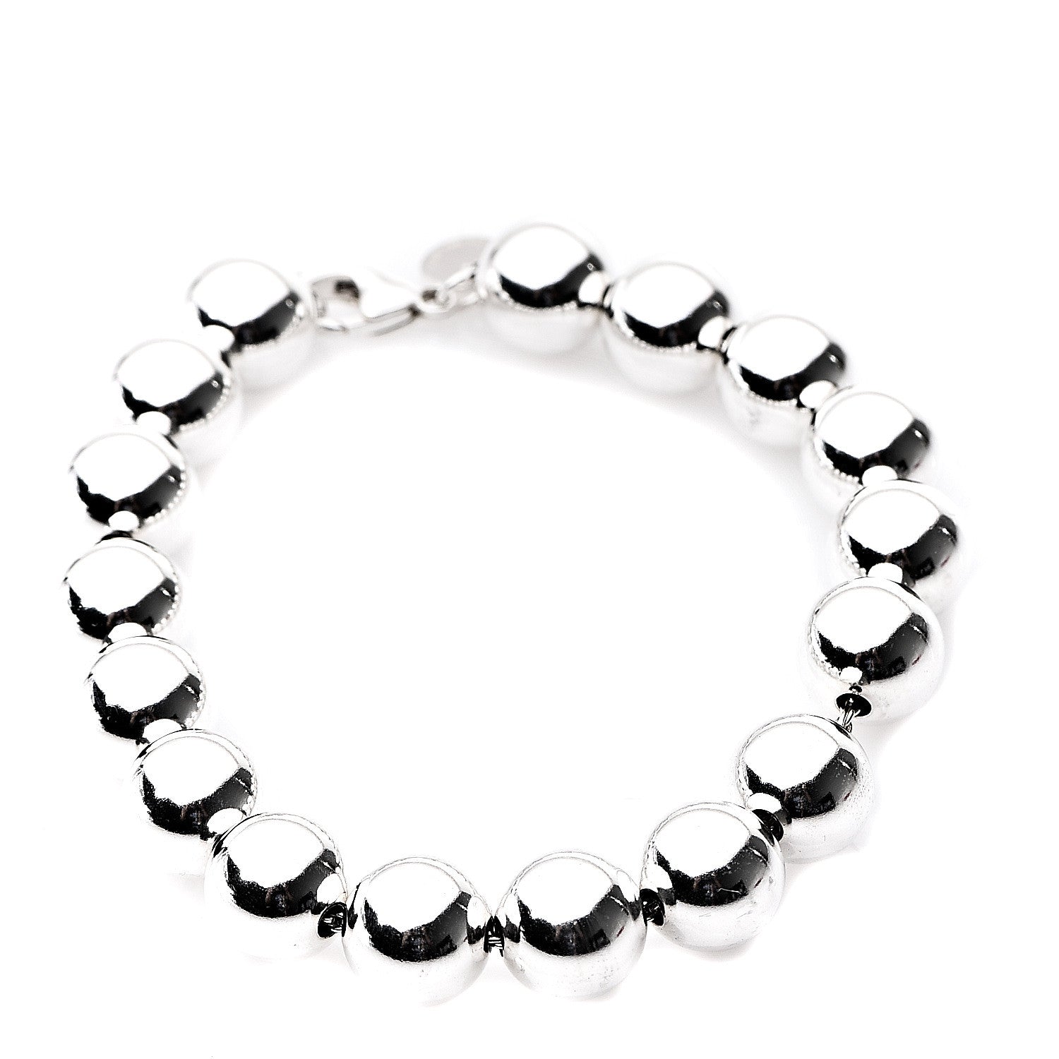Tiffany Sterling Silver 10mm HardWear Ball Bracelet 1 of 4