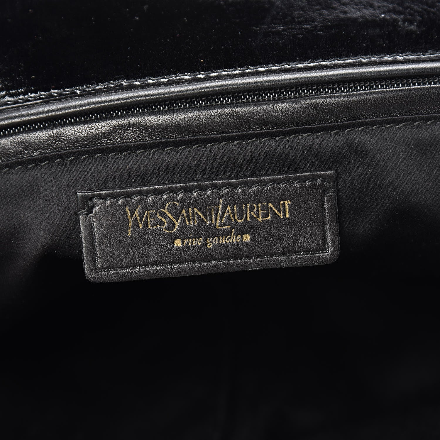 Saint Laurent Patent Crocodile Embossed Tribute Tote Black 6 of 12